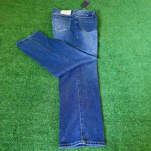 True Religion BOBBY Relaxed Baggy Medium Rustic Barn Wash Jeans Size 34x32 NWT